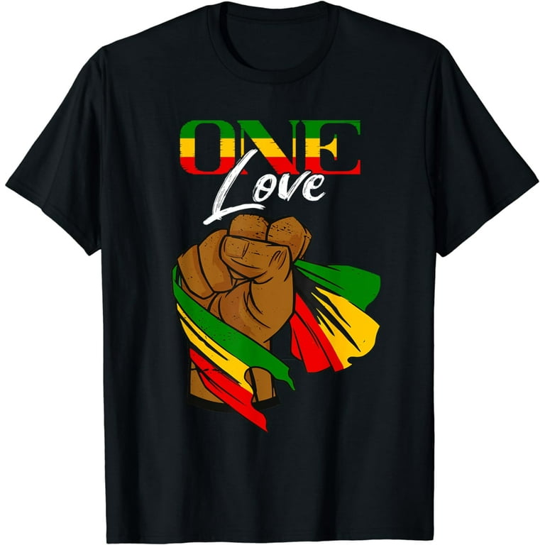 One Love T-Shirt Jamaican Reggae Rasta Vintage Clothing One Love T-Shirt Jamaican Reggae Rasta Vintage Clothing