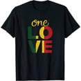 thumbnail image 1 of One Love Jamaican Rasta Reggae T-Shirt, 1 of 3
