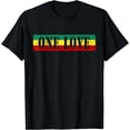 thumbnail image 1 of One Love Jamaican Reggae Rasta Flag Vintage Retro Clothing T-Shirt, 1 of 4