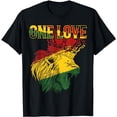 thumbnail image 1 of One Love Rasta Lion Jamaican Pride Reggae African T-Shirt, 1 of 5