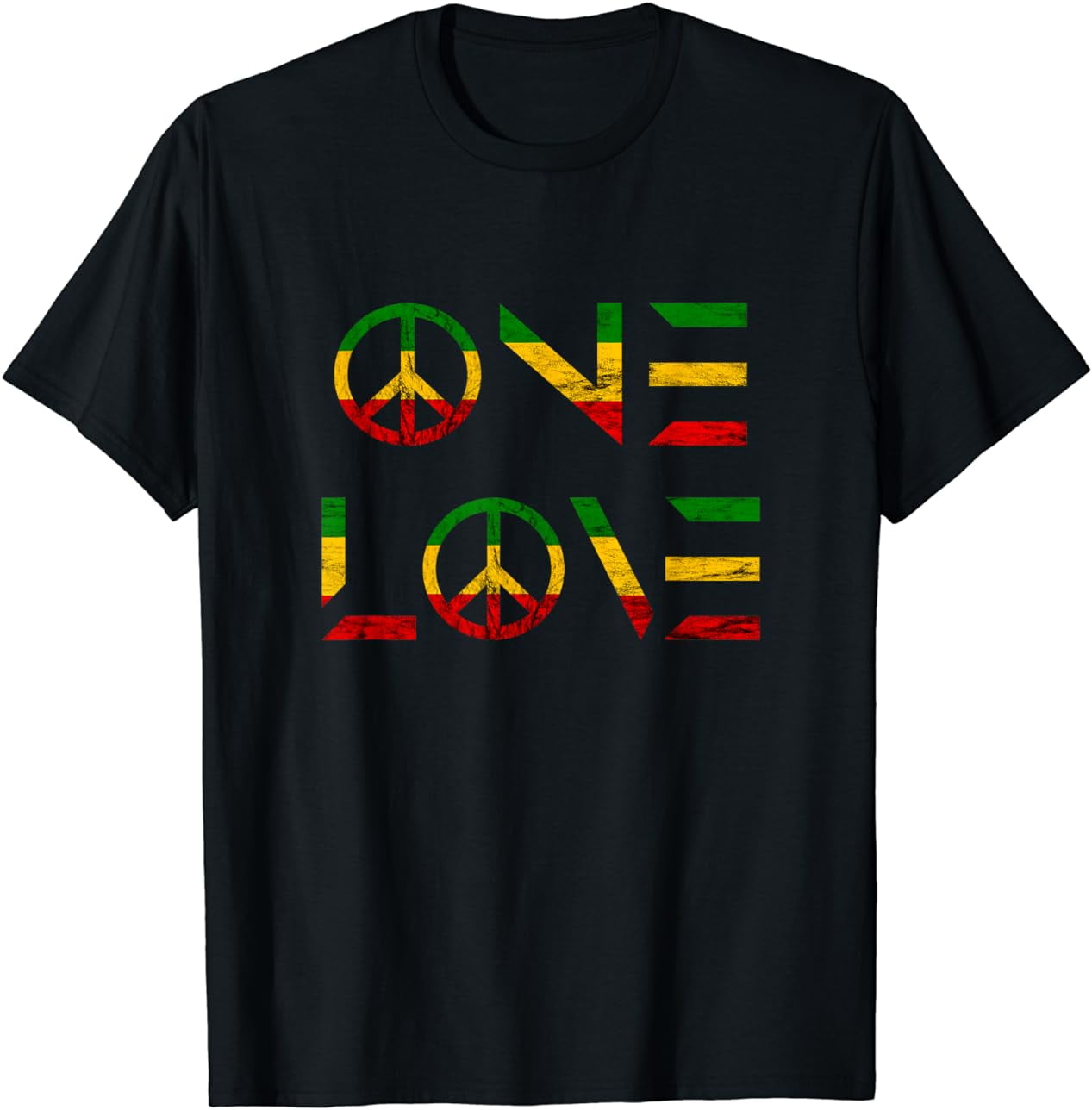 One Love Rasta Reggae Music Peace Jamaica Rastafarian Roots T-Shirt ...