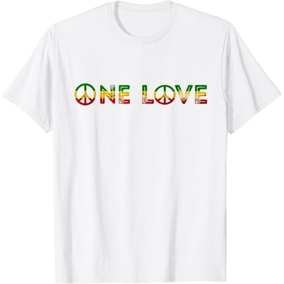 One Love Rasta Reggae Music Rastafarian Lover Jamaica Peace T-Shirt