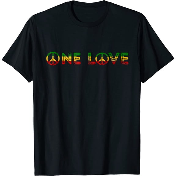 One Love Rasta Reggae Music Rastafarian Lover Jamaica Peace T-Shirt