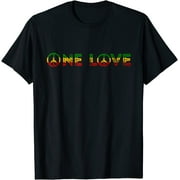 One Love Rasta Reggae Music Rastafarian Lover Jamaica Peace T-Shirt