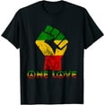 thumbnail image 1 of One Love Reggae Fist Rasta Reggae Music Jamaica Rastafari T-Shirt, 1 of 3