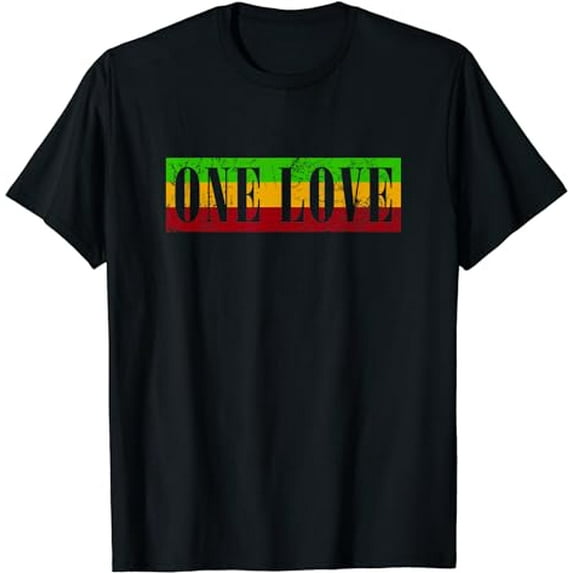 One Love Sign Rasta T-Shirt Jamaica Retro Vintage Gift T-Shirt