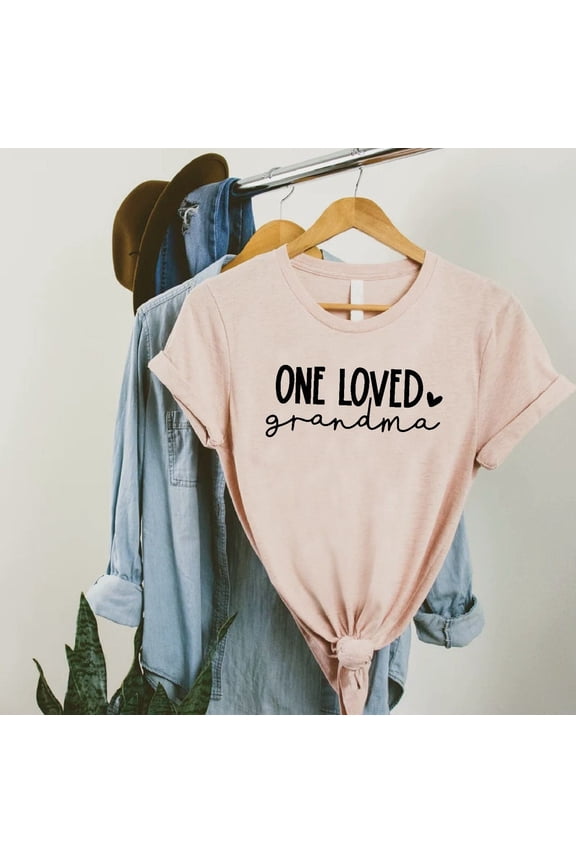 One Loved Grandma Shirt, Cute Grandmother Shirt, Grandma Valentines Tee, Lovely Grandma Life Shirt, Mother'S Day Grammy, Nana Shirt, Full Size S-5XL