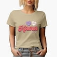 thumbnail image 1 of One Loved Mama, Retro Mother-To-Daugter Valentine's Day Art Merch Gift, Tan T-Shirt, Small, 1 of 5