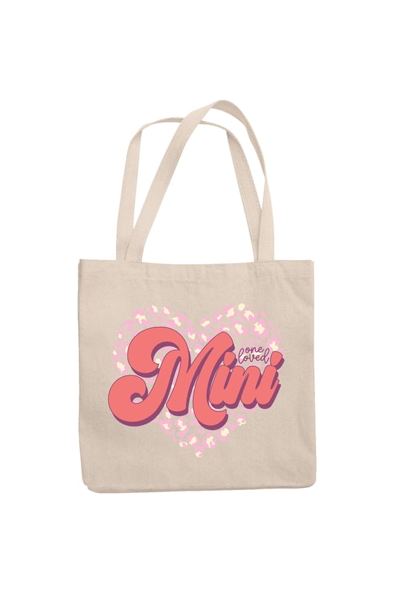 One Loved Mini, Mother-To-Daughter Mother's or Valentine's Day Art Merch Gift, 12oz Canvas Tote Bag