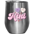 thumbnail image 1 of One Loved Mini, Retro Mother-To-Daugter Valentine's Day Art Merch Gift, Stainless Steel 12oz Wine Tumbler, 1 of 5