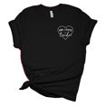 thumbnail image 1 of One Loved Teacher Heart Teacher Appreciation Ladies Short Sleeve T-shirt Graphic Tee Graphic Tee-Black-large, 1 of 4