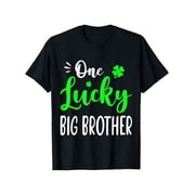 One Lucky Big Brother St Patricks Day Family Matching T-Shirt Gift T-Shirt 100% Cotton