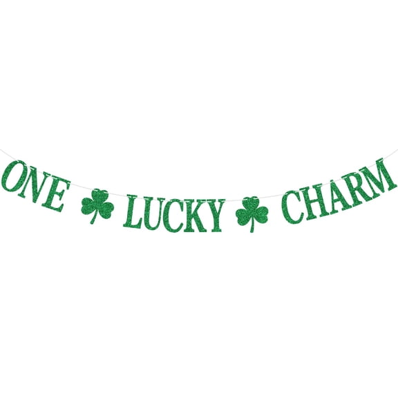 One Lucky Charm Banner, Let's Get Lucked Up, Happy St.Patrick's Day, Clover Theme Birthday/Baby Shower Party Decorations
