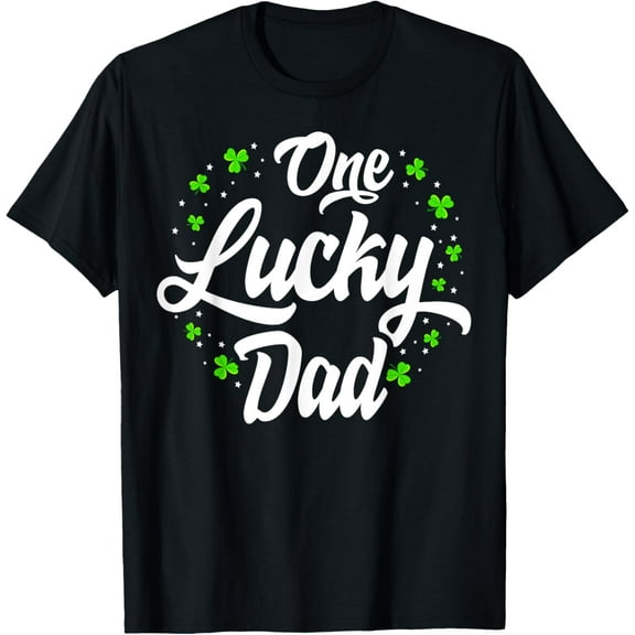 One Lucky Dad Shirt St Patricks Day Irish Gifts Mens T-Shirt