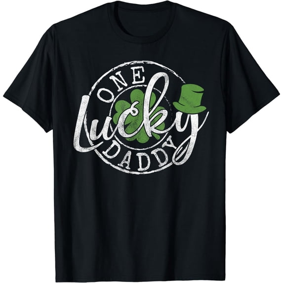 One Lucky Daddy Funny Father Irish Clovers St Patrick's Day T-Shirt