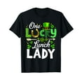thumbnail image 1 of One Lucky Lunch Lady Shamrock Patricks Day Teacher Lover T-Shirt, 1 of 5