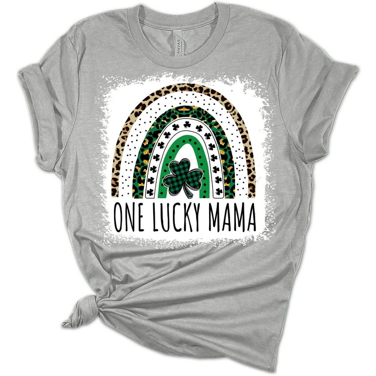 One Lucky Mama Rainbow St. Patrick\'s Day Bella Women\'s T-Shirt