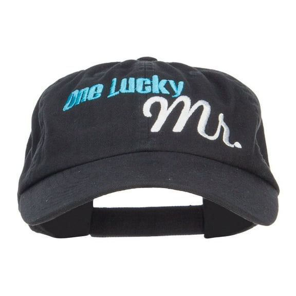 One Lucky Mr Embroidered Low Cap - Black OSFM