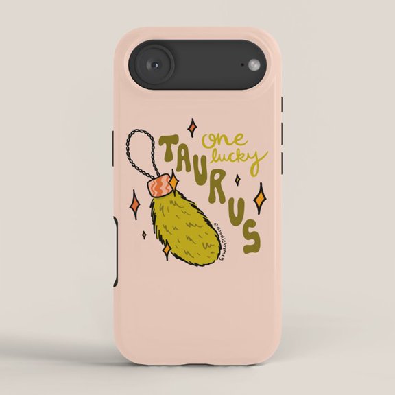 One Lucky Taurus Olive Green Lucky-Foot Charm Tough Phone Case, Polycarbonate and TPU, for Apple iPhone