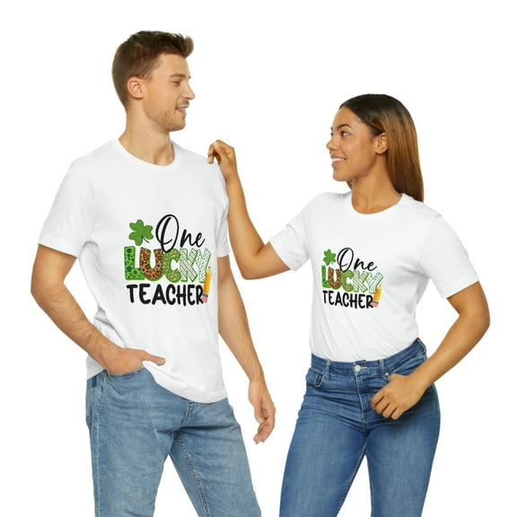 One Lucky Teacher Unisex Jersey Short Sleeve Tee