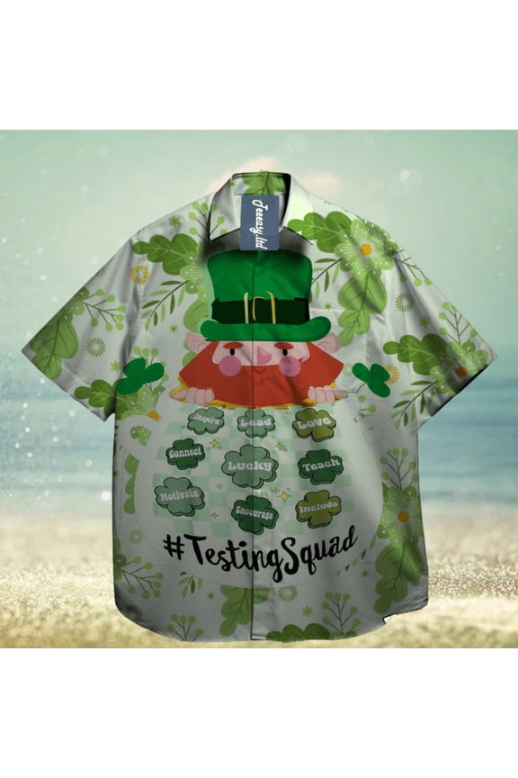 One Lucky Testing Squad St Patrick School Hawaiian Shirt