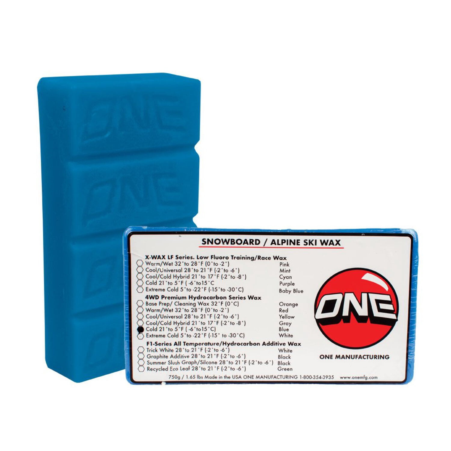 One MFG 4WD Wax - Cold Snowboard Wax - 750g - Walmart.com
