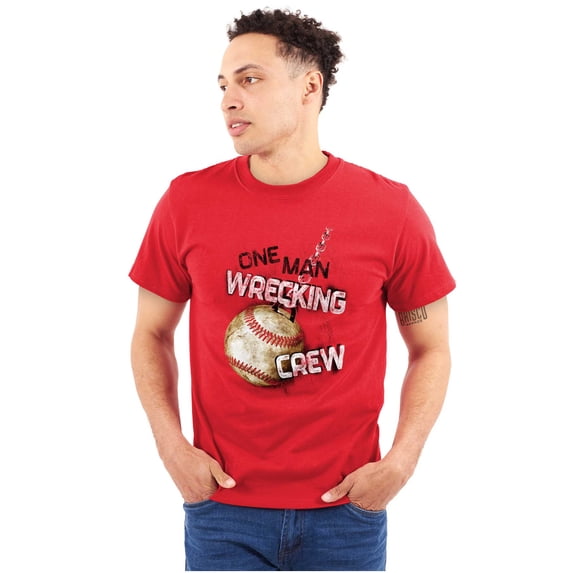 One Man Wrecking Crew Sports Men's Big & Tall Crewneck Graphic Tee Brisco Brands 2X