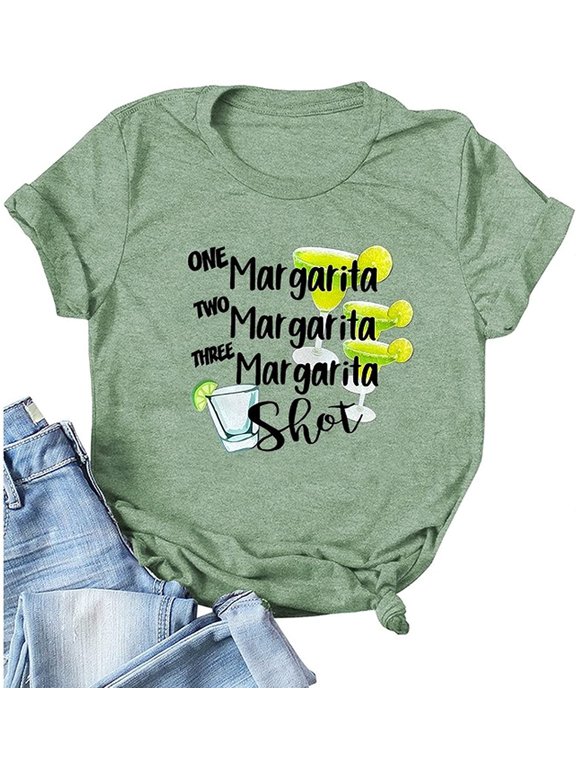One Margarita Two Margarita Three Margarita Shot Women's Tee Shirt Drinking Shirt for Women