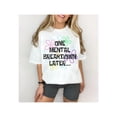 thumbnail image 1 of One Mental Breakdown Later Tshirt Women's Oversized Graphic Crew Neck Cotton Sleeve Y2k Sarcastic Funny Tee Summer Casual Machine Washable -, 1 of 6