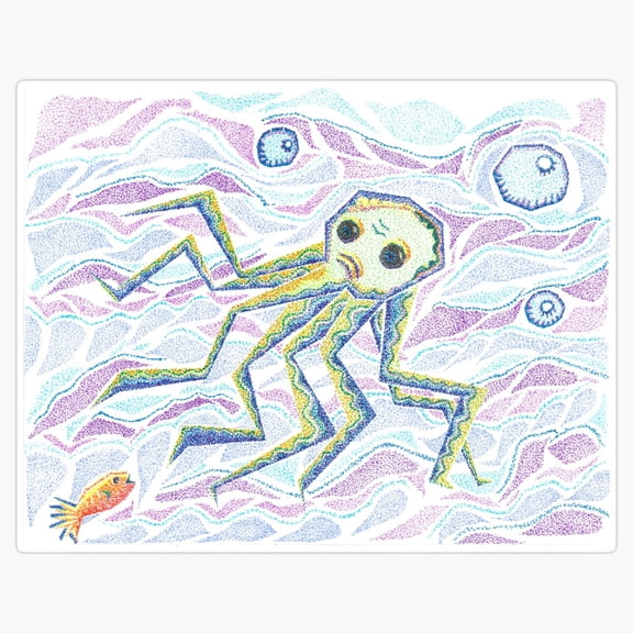One Mighty Little Fish Courage Motivation Slogan Vinyl Sticker