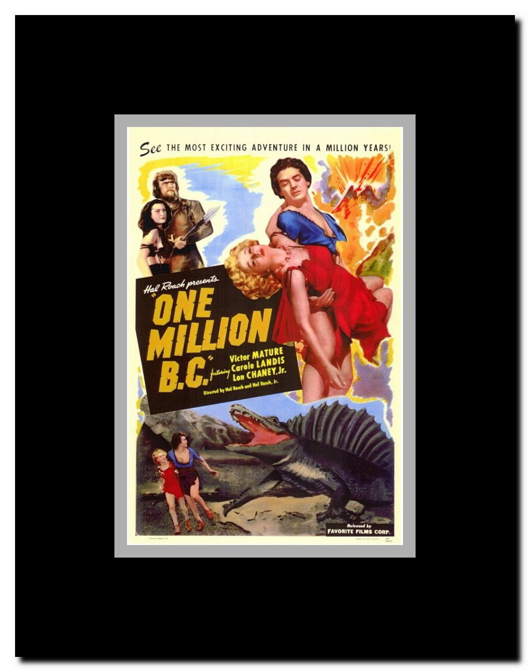One Million B.C. Framed Movie Poster
