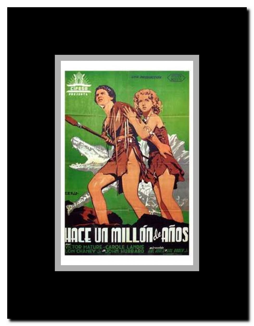 One Million Bc Framed Movie Poster