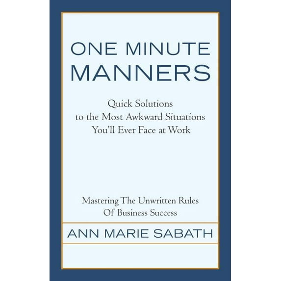One Minute Manners Paperback 1475985959 9781475985955 Ann Marie Sabath