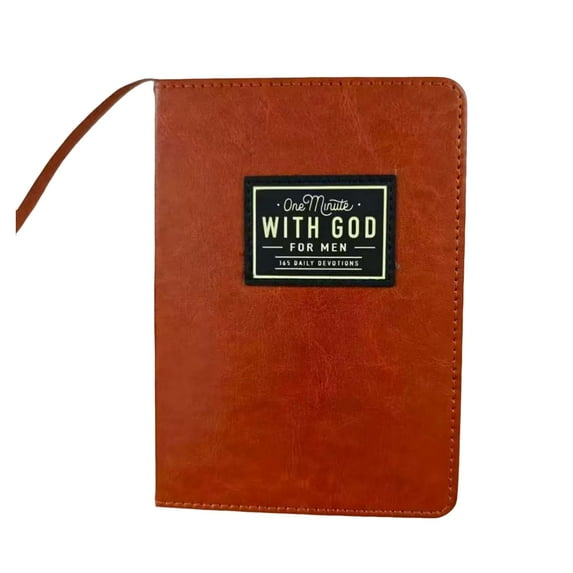 One Minute With God For Men: Brown Faux Leather 365 Devotion Journal – Combine Learning, Writing & Daily Spiritual Practice