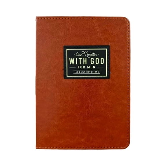 One Minute With God for Men 2026, 365 Days Daily Devotional Books My Daily Devotional Prayer Journal Faux Leather Bible Knowledge Books