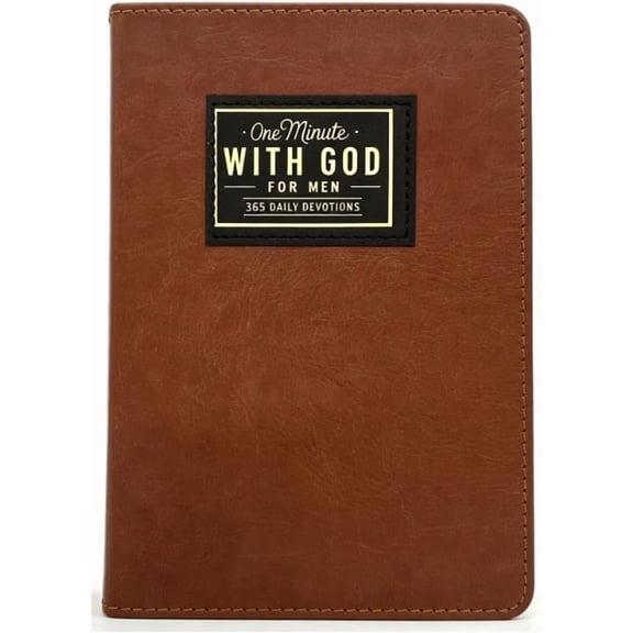 One Minute with God for Men, 365 Days of Daily Prayer Brown Book, Prayer Diary, 2026 Mens Daily Devotional and Prayer Journal