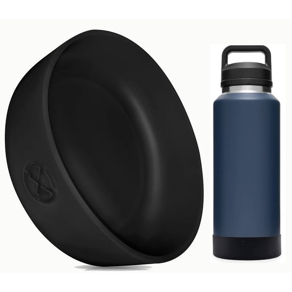 One MissionX Protective Silicone Boot for YETI 36oz Rambler Water Bottle, Black