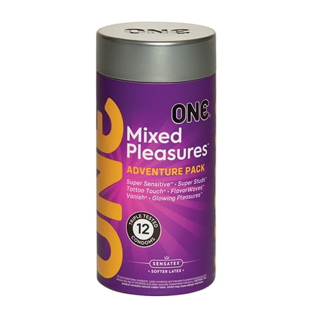 One Mixed Pleasures Condoms - Jar of 12