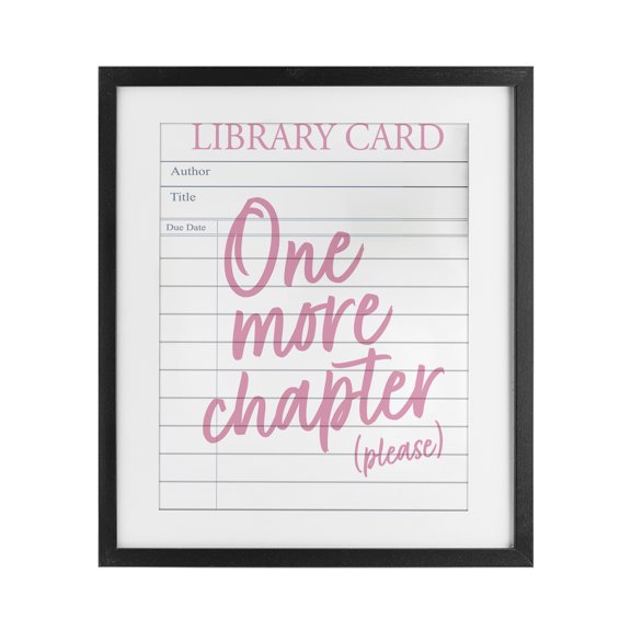 Stupell Industries One More Chapter Please Black Framed Print Under Glass, design by Emily Dumas
