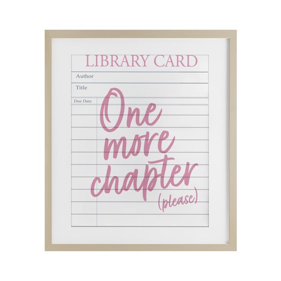 Stupell Industries One More Chapter Please Birch Framed Print Under Glass, design by Emily Dumas