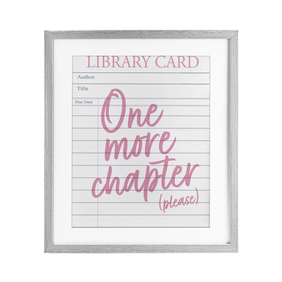 Stupell Industries One More Chapter Please Gray Framed Print Under Glass, design by Emily Dumas