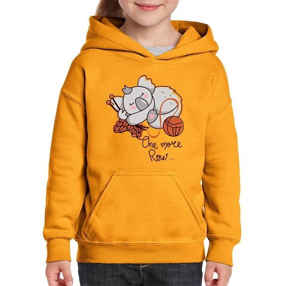 One More Row Sleeping Koala Hoodie Juniors -Image by Shutterstock,  Small