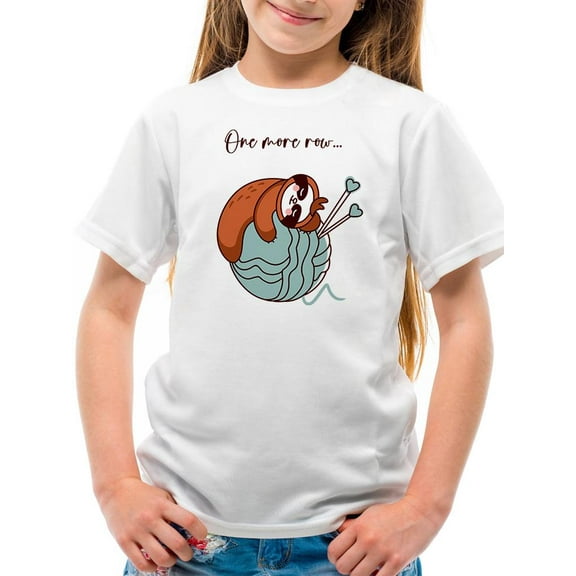One More Row Sleeping Sloth T-Shirt Juniors -Image by Shutterstock,  Large