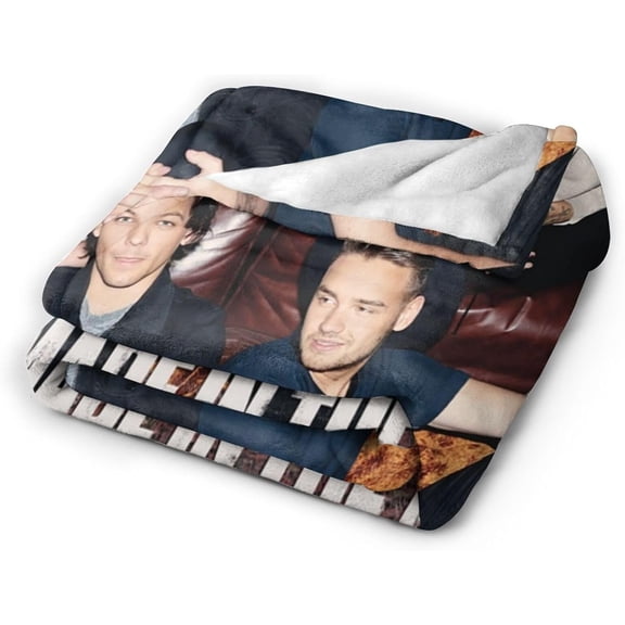One Music Direction Band Collage Blanket Soft Flannel Blankets Lightweight Throw Blankets for Bed Sofa Room Decor 50"X40"