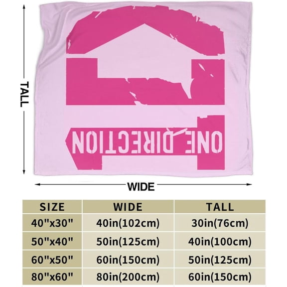 One Music Direction Blanket Soft Flannel Throw Blanket Lightweight Bed Blanket for Bedding Sofa Birthday Gifts50 X40, Black