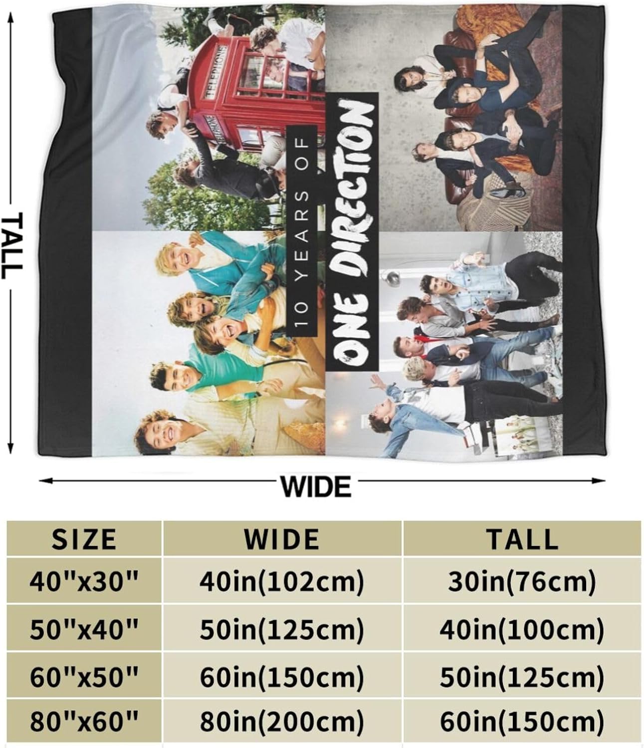 One Direction Throw One Music Direction Throw Blankets Warm Super Soft and All Season Plush ...