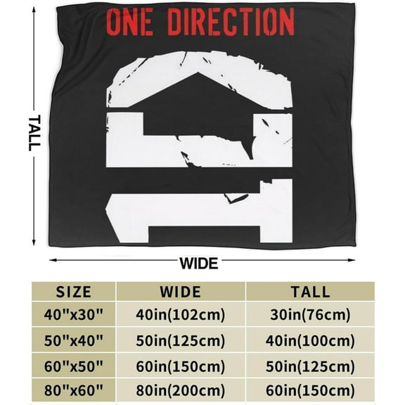 One Music Direction Throw Blankets Warm Super Soft and All Season Plush Blanket for Sofa Bed Living Room Decor 40"x30"
