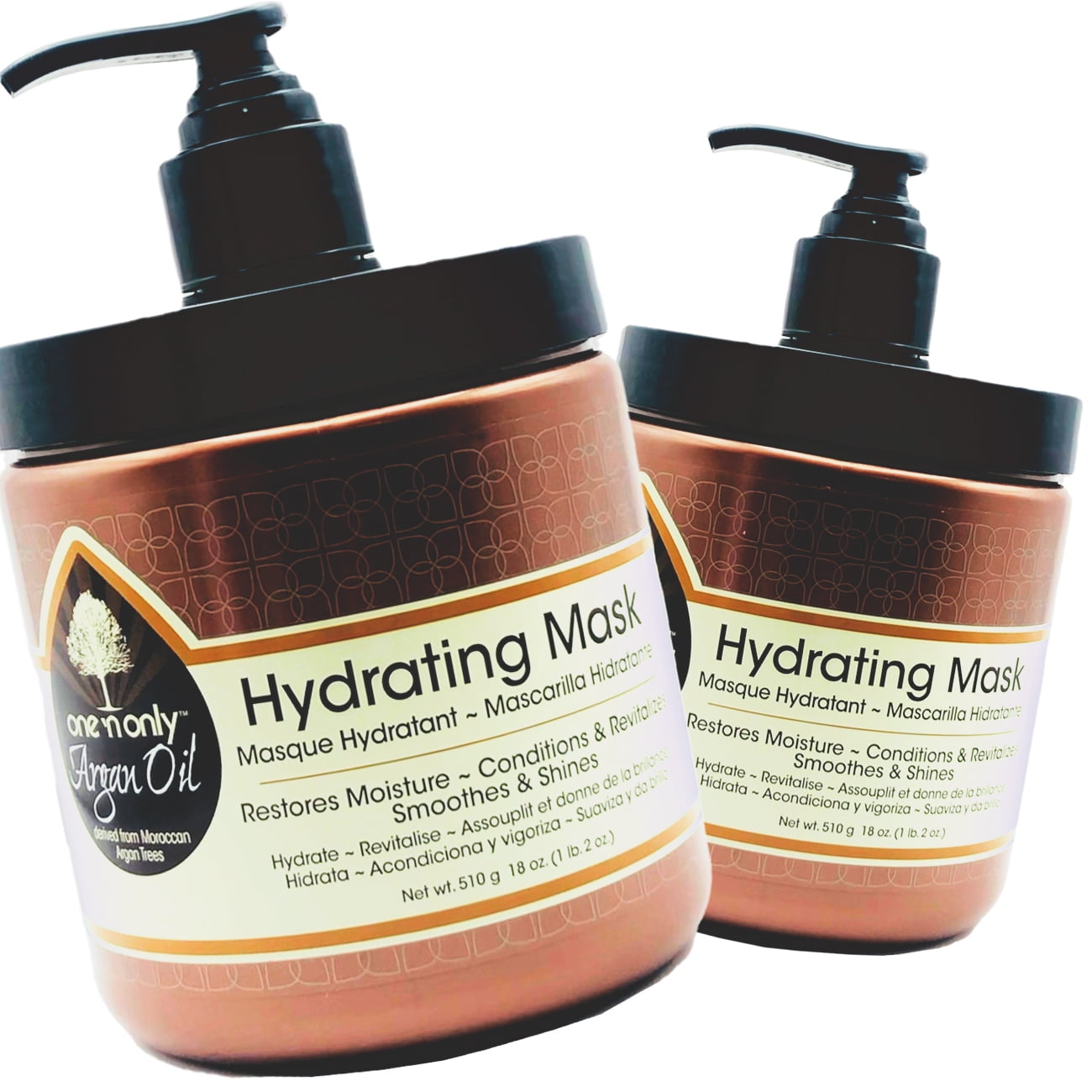 One N Only Argan Oil Hydrating Hair Mask, 18 Oz - Pack of 2