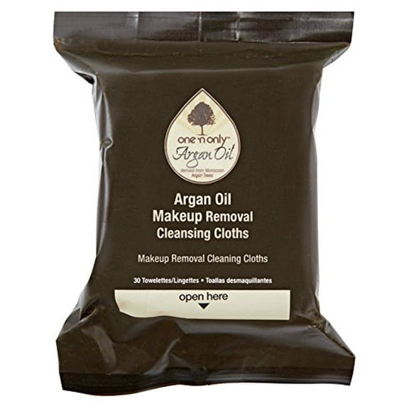 One N Only Argan Oil Skin Make-Up Removal Cloths, 30 Ea