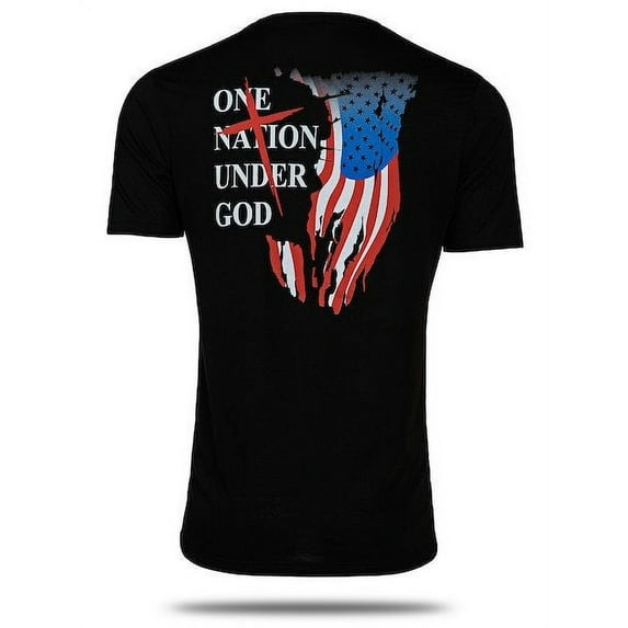One Nation, Black Shirt-Psalm 33:12 by Shields of Strength